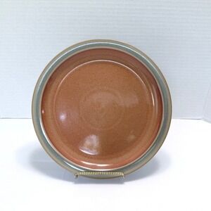 2 X Denby DUETS Stoneware Salad Dessert Plate Sage and Paprika 8.75 Inch